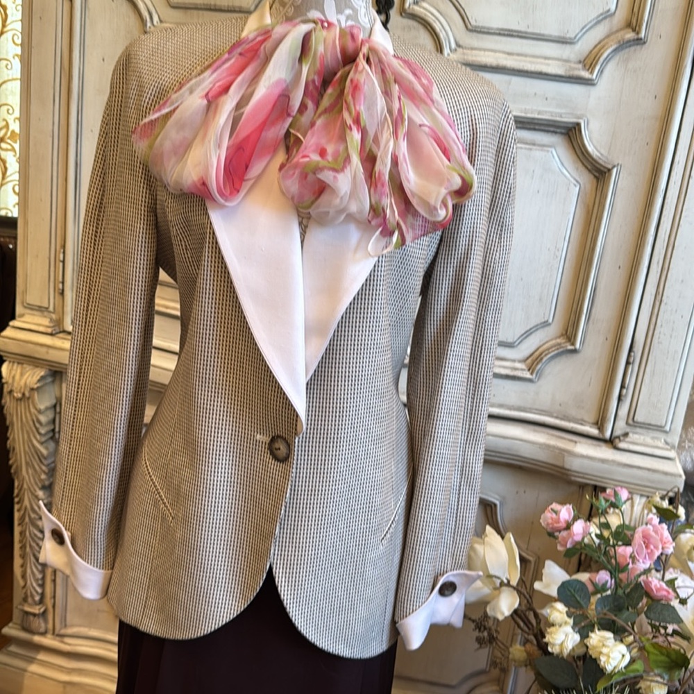 Christian Dior Designer Jacket & Matching Silk Skirt VINTAGE SZ 14 (8) Like New - Picture 7 of 12